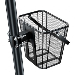 iblkeoTo Scooter Basket Quick Release Take Off/on 70lb Loading Capacity Heavy Duty Iron Mesh Basket with Handle Easy Assembly and Portability